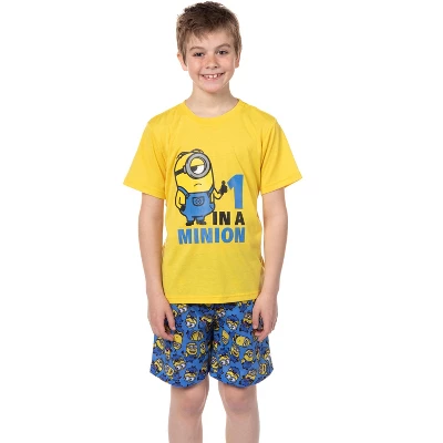 Despicable Me Boys' Movie Minions 1 In A Minion Sleep Pajama Set Shorts Multicolored 2 Despicable Me Boys' Movie Minions 1 In A Minion Sleep Pajama Set Shorts Multicolored - Image 2