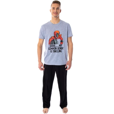 Marvel Men's Deadpool Pajamas Common Sense Is Tingling 2 Piece Pajama Set Deadpool 4 Marvel Men's Deadpool Pajamas Common Sense Is Tingling 2 Piece Pajama Set Deadpool - Image 4