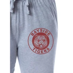 Saved By The Bell Womens' Bayside Tigers High Sleep Lounge Pajama Pants Grey