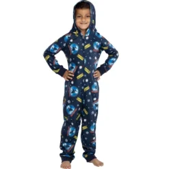Polar Express Big Kids Believe Hooded One-Piece Footless Sleeper Union Suit