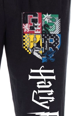 Harry Potter Adult Mens' Hogwarts Crest Collegiate Style Pajama Lounge Pants 2 Harry Potter Adult Mens' Hogwarts Crest Collegiate Style Pajama Lounge Pants - Image 2
