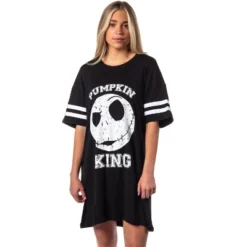 The Nightmare Before Christmas Women's Jack Skellington Nightgown Pajama Black -Pure Wear Store GUEST 84f55339 1969 4b5d ba51 f655d8864dc8