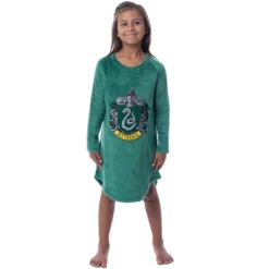 Harry Potter Girls' Hogwarts Houses Crest Raglan Pajama Nightgown-All Houses -Pure Wear Store GUEST 85056575 1ae0 4943 ae18 1abbe7e16b6a