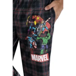 Marvel Comics Men's Avengers Plaid Loungewear Pajama Pants Black Plaid -Pure Wear Store GUEST 87cd1dbc a96a 4bcf 9dbf 4c458139acbb