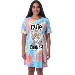 Tom And Jerry Womens' Cute Cranky Tie-Dye Nightgown Sleep Pajama Shirt Multicolored 5 Tom And Jerry Womens' Cute Cranky Tie-Dye Nightgown Sleep Pajama Shirt Multicolored -Pure Wear Store GUEST 89f40d2c 04de 419c 9557 bc73f5d9e812