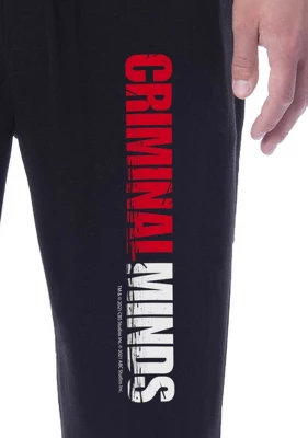 Criminal Minds Mens' TV Show Logo Title Sleep Pajama Pants Loungewear Black 2 Criminal Minds Mens' TV Show Logo Title Sleep Pajama Pants Loungewear Black - Image 2
