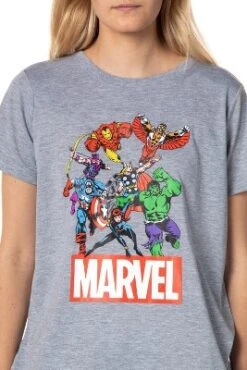 Marvel Womens' Classic Comic The Avengers Characters Pajama Set Shorts Grey -Pure Wear Store GUEST 8b7181dd 630c 4374 b53a d2f79d018a29