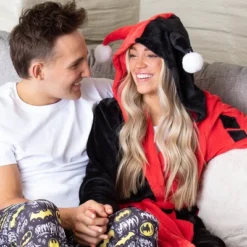 DC Comics Womens' Harley Quinn Classic Costume Hooded Robe Bathrobe Black -Pure Wear Store GUEST 8bffe902 55fb 4378 a7ed 519058addeba