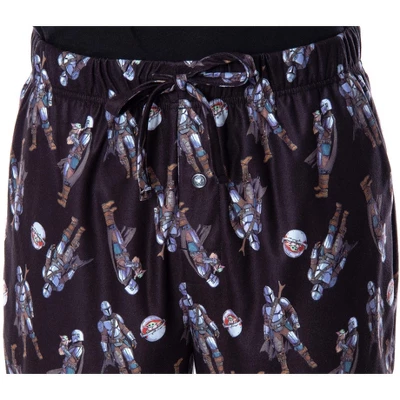 Star Wars Men's The Mandalorian Mando And Baby Yoda Sleepwear Pajama Pants Mando And Baby Yoda 2 Star Wars Men's The Mandalorian Mando And Baby Yoda Sleepwear Pajama Pants Mando And Baby Yoda - Image 2