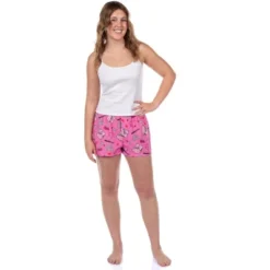 Mean Girls Pajamas Women's So Fetch Burn Book Movie Designs PJ Micro Shorts Pink