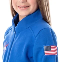 NASA Girls' Meatball Space Suit Astronaut Costume One Piece Pajama Union Suit Blue -Pure Wear Store GUEST 8e41410e eca9 481c 942d a5c7ae39c981