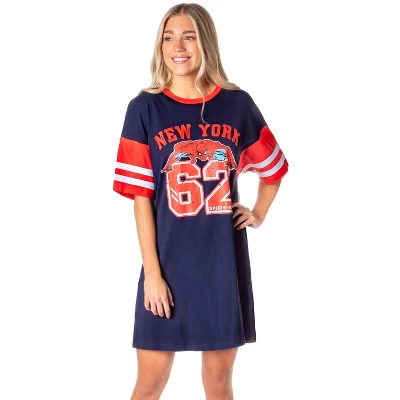 Marvel Comics Womens' Spider-Man 62 New York Nightgown Pajama Shirt Dress Blue 4 Marvel Comics Womens' Spider-Man 62 New York Nightgown Pajama Shirt Dress Blue - Image 4