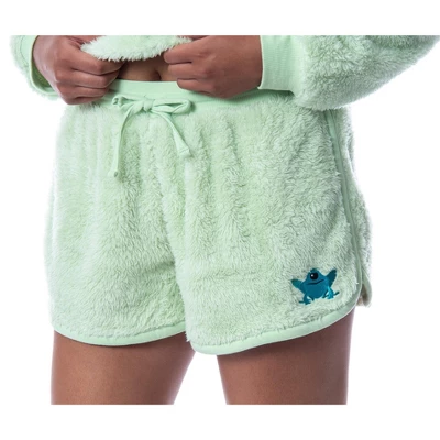 Star Wars Womens' The Mandalorian The Child Sweater And Short Pajama Set Green 3 Star Wars Womens' The Mandalorian The Child Sweater And Short Pajama Set Green - Image 3