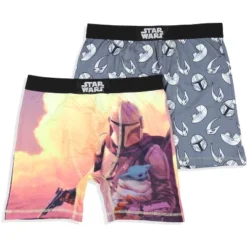 Star Wars Mens' The Mandalorian 2 Pack Boxers Underwear Boxer Briefs Grey -Pure Wear Store GUEST 919188ed c778 4e17 aedb d9abaa0f9c1e