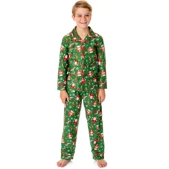 Elf The Movie Boys' Film OMG! Santa! I Know Him! Button Sleep Pajama Set Green -Pure Wear Store GUEST 91c8da1e a283 4f83 abcd 60cdb67fa56e