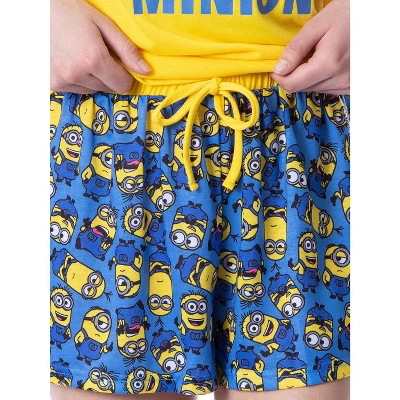 Despicable Me Womens' Minions 1 In A Minion Sleep Pajama Set Short Multicolored 3 Despicable Me Womens' Minions 1 In A Minion Sleep Pajama Set Short Multicolored - Image 3