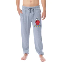 Peanuts Mens' Snoopy Happiness Is Sleeping In Sleep Jogger Pajama Pants Grey -Pure Wear Store GUEST 92af7246 6613 42f9 9a66 c13e5bf25c0f