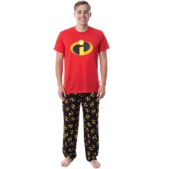 Disney Mens' The Incredibles Logo Sleep Pajama Set Shirt Pants Multicolored -Pure Wear Store GUEST 936f80ed a772 43c2 bcbd 76950cc8ba0c