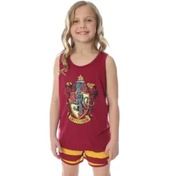 Harry Potter Big Girls' Hogwarts House Crest Racerback Tank And Shorts Pajama Lounge Set -Pure Wear Store GUEST 949e2e2f 58af 4564 b1ed 592bc70e2c9b