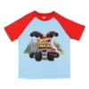 Hot Wheels Boys' Monster Trucks Toys Tossed Print Sleep Pajama Set Shorts Multicolored