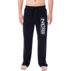 NCIS Mens' TV Show Episodes Series Logo Icon Title Sleep Pajama Pants Black -Pure Wear Store GUEST 9608b8f4 7e1f 4c50 a7fd dc2babd2ef73