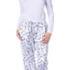 Harry Potter Womens' Hedwig Owl Character Tossed Print Sleep Pajama Pants White