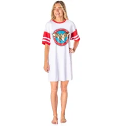 DC Comics Women's Wonder Woman Classic Logo Nightgown Pajama Shirt Dress White -Pure Wear Store GUEST 9892be88 adea 42b8 a7a3 093cb099646e
