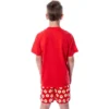 DC Comics Big Boys' The Flash Logo Short Sleeve Shirt Pajama Short Set Red