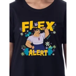 Disney Encanto Women's Luisa Flex Alert Adult Nightgown Sleep Shirt Black