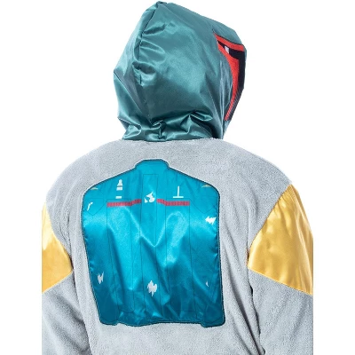 Star Wars Adult Boba Fett Bounty Hunter Fleece Robe Bathrobe For Men Women Multi 3 Star Wars Adult Boba Fett Bounty Hunter Fleece Robe Bathrobe For Men Women Multi - Image 3