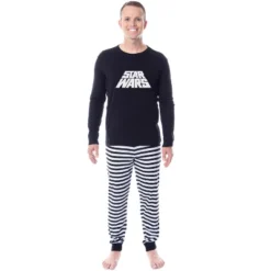 Star Wars Movie Film Title Logo Mens' Womens' Adult Unisex Sleep Pajama Set Black -Pure Wear Store GUEST 9e158596 f800 40f5 ab48 295b3c20b189