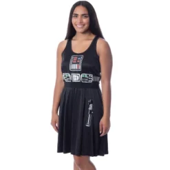 Star Wars Womens' Darth Vader Costume Fitted Nightgown Sleep Pajama Dress Black -Pure Wear Store GUEST 9e408b8f 60bf 4531 835c b9f69fae2c1c