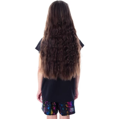 Harry Potter Girls' Hogwarts Rainbow Hologram Shirt And Shorts Pajama Set Black 1 Harry Potter Girls' Hogwarts Rainbow Hologram Shirt And Shorts Pajama Set Black