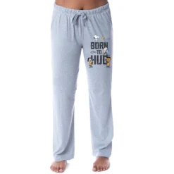 Peanuts Womens' Snoopy Charlie Brown Born To Hug Sleep Pajama Pants Grey -Pure Wear Store GUEST a0984a9c 5211 45b6 a85c 8bccead46270