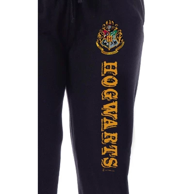Harry Potter Womens' Hogwarts House Crest Sleep Jogger Pajama Pants Black 1 Harry Potter Womens' Hogwarts House Crest Sleep Jogger Pajama Pants Black