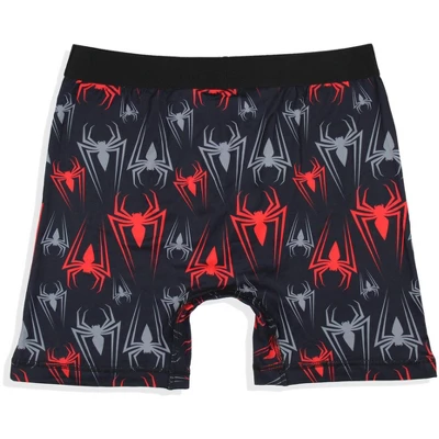 Marvel Mens' 2 Pack Spider-Man Spidey Boxers Underwear Boxer Briefs Black 2 Marvel Mens' 2 Pack Spider-Man Spidey Boxers Underwear Boxer Briefs Black - Image 2