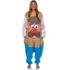 Mr. Potato Head Union Suit Mens' Fleece 1PC Pajama Footless Sleeper