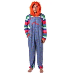 Child's Play Mens' Chucky Good Guys Hooded Union Suit Costume Sleep Pajama Blue -Pure Wear Store GUEST a0e6c305 3918 4e90 83a6 b2cfb35c9f29