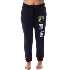Harry Potter Womens' All Hogwarts House Crest Sleep Jogger Pajama Pants Black -Pure Wear Store GUEST a110d93c e017 40c8 bde2 55f37bf30657
