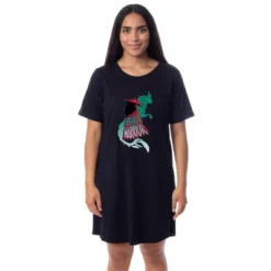 Disney Raya And The Last Dragon Womens' Nightgown Sleep Pajama Shirt Black -Pure Wear Store GUEST a327a0c7 6a19 41f8 93de 03c4f80c6a71