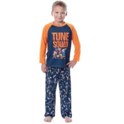 Looney Tunes Boys' Space Jam Tune Squad Movie Raglan Sleep Pajama Set Blue -Pure Wear Store GUEST a6348b4c 1ee2 44cb a66f 4047bd86f80c