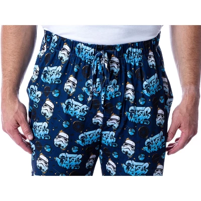 Star Wars Stormtrooper Mens' Graffiti Allover Loungewear Pajama Pants Blue 1 Star Wars Stormtrooper Mens' Graffiti Allover Loungewear Pajama Pants Blue