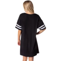 Star Wars Womens' Movie Film Title Logo Nightgown Sleep Pajama Shirt Black