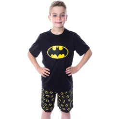 DC Comics Big Boys' Batman Logo Short Sleeve Shirt Pajama Short Set Black -Pure Wear Store GUEST a9674e7c 1218 47d8 ae32 2e5906862fff