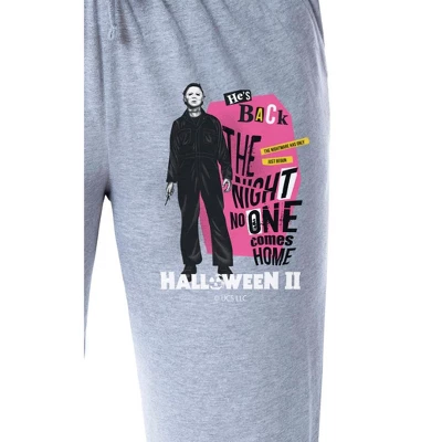 Halloween II Womens' Film Movie Logo Michael Myers Sleep Pajama Pants Grey 1 Halloween II Womens' Film Movie Logo Michael Myers Sleep Pajama Pants Grey