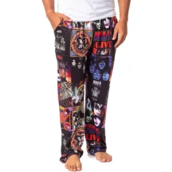 KISS Mens' Classic Oldies Rock Band Music Albums Sleep Pajama Pants Black -Pure Wear Store GUEST ac42bc13 a452 4ee7 b773 3fa3b684ff8e