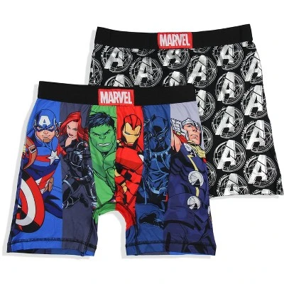 Marvel Mens' 2 Pack The Avengers Comic Boxers Underwear Boxer Briefs Black 5 Marvel Mens' 2 Pack The Avengers Comic Boxers Underwear Boxer Briefs Black - Image 5