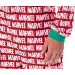 Marvel Logo Unionsuit With Christmas Lights Adult Onesie Pajamas Pjs Red -Pure Wear Store GUEST ae1a7610 1a47 465c a6c5 85781823593a