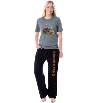 Star Wars Womens' The Mandalorian Ahsoka Tano Sleep Pajama Set Crewneck Multicolored 4 Star Wars Womens' The Mandalorian Ahsoka Tano Sleep Pajama Set Crewneck Multicolored - Image 4