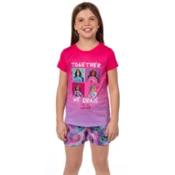 Barbie Girls' Together We Shine Characters Sketch Sleep Pajama Set Shorts Multicolored -Pure Wear Store GUEST af023e79 7ca1 4b8b bf99 71c366475d60